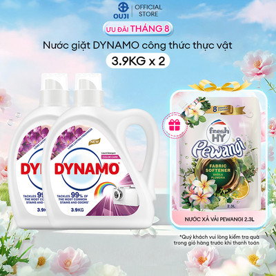 [PREMIUM] COMBO 2 Nước Giặt DYNAMO 3.9KG - Khử mùi, bảo vệ màu, thơm mùi tự nhiên