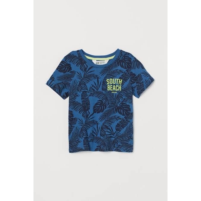 Áo phông xanh navy south beach HM H&M_hàng chính hãng authentic
