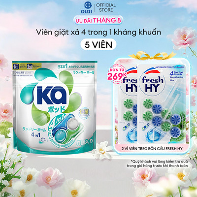 [TÚI TRẢI NGHIỆM] Viên Giặt Xả Đa Năng 4 Trong 1 Ka pod Universal (5 Viên/ Túi)