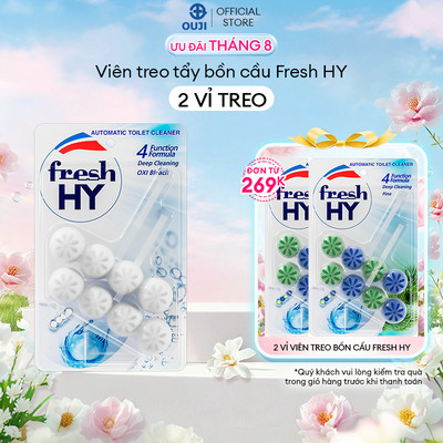 [TRẢI NGHIEM] Viên Tẩy Bồn Cầu Fresh HY 350 Lần Xả, Làm Sạch Khuẩn, Ngăn Ngừa Mảng Bám, Khử Mùi, Lưu Hương Thơm Mát