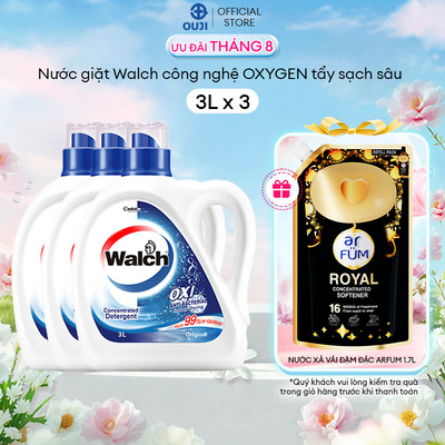 Combo 3 Can nước giặt kháng khuẩn, khử mùi Walch (3Lx3)
