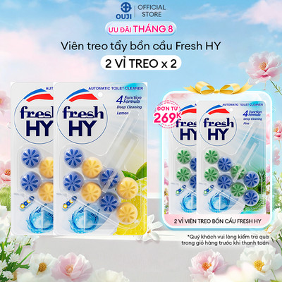 Combo 2 Viên Tẩy Bồn Cầu Fresh HY KhángKhuẩn & Ngăn Ngừa Mảng Bám, Khử Mùi Và Lưu Hương