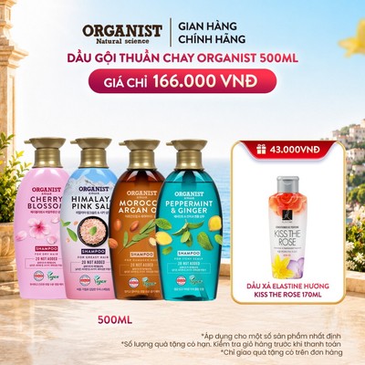 [CHÍNH HÃNG ĐỘC QUYỀN TRÊN LIVESTREAM] Dầu gội thuần chay Organist 500ml