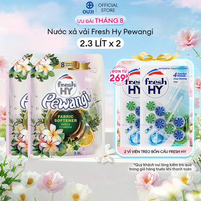 COMBO 2 Nước xả vải fresh HY Pewangi 2L3 mùi thơm đặc biệt, mềm vải, hương nước hoa