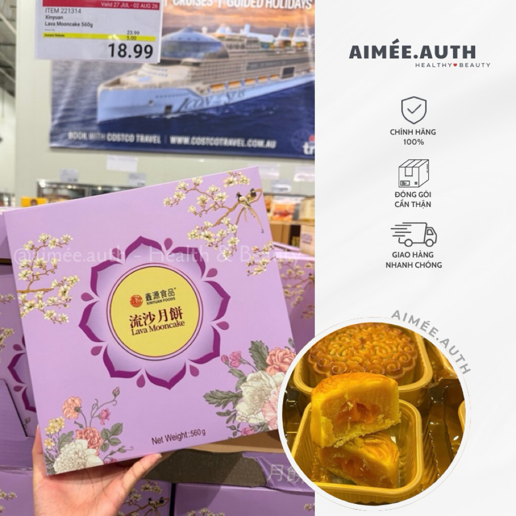 [COSTCO ÚC ] Bánh trung thu Lava Mooncake Costco ÚC - Hộp 9 bánh