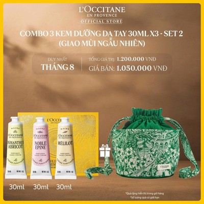 Set Combo 3 Kem Dưỡng Da Tay 30ML X3 - Set 2 (Giao mùi ngẫu nhiên) L'Occitane