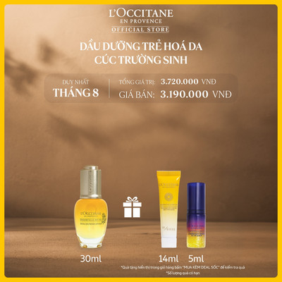 Dầu Dưỡng Trẻ Hóa Da Cúc Trường Sinh L'Occitane Immortelle Divine Youth Oil 30ml
