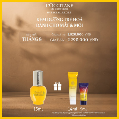 Kem Dưỡng Trẻ Hoá Dành Cho Mắt & Môi L'Occitane Immortelle Divine Eye & Lip 15ml
