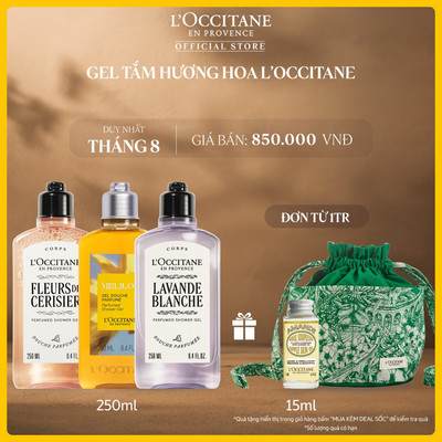Gel Tắm Hương Hoa L'Occitane Shower Gel Làm Sạch Nhẹ Nhàng, Giúp Da Ẩm Mịn 250ml