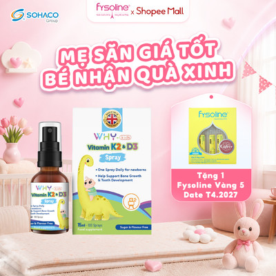 Vitamin D3 K2 Whykids Dạng Xịt Bổ Sung D3 K2 Cho Bé, Tăng Cường Hấp Thu Canxi Phát Triển Chiều Cao 15ml