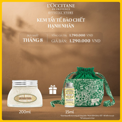 Kem Tẩy Tế Bào Chết Toàn Thân Hạnh Nhân L'Occitane Almond Delicious Paste 200ml