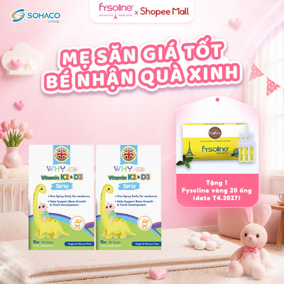 Combo 2 Vitamin D3 K2 Whykids Dạng Xịt Giúp Bé Tăng Khả Năng Hấp Thụ Canxi Tốt Cho Sức Khoẻ - Chai 15ml