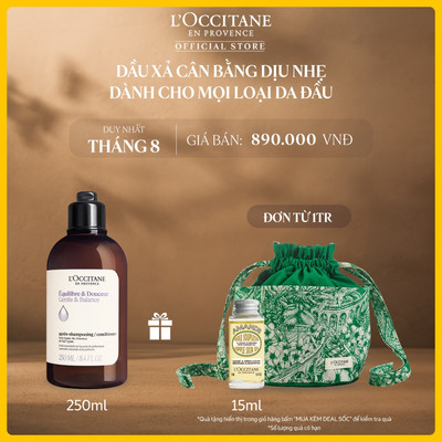 Dầu Xả Dành Cân Bằng Cho Mọi Loại Da Đầu L'Occitane Gentle & Balance Conditioner 250ml Phiên bản 2019 & 2023