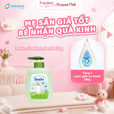 Nước rửa bình - đồ dùng cho be Sachi 450g