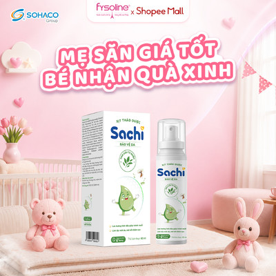 Xịt Thảo Dược Bảo Vệ Da Sachi Lành Tính Chai 60ml Làm Mát Da, Dịu Da Cho Bé