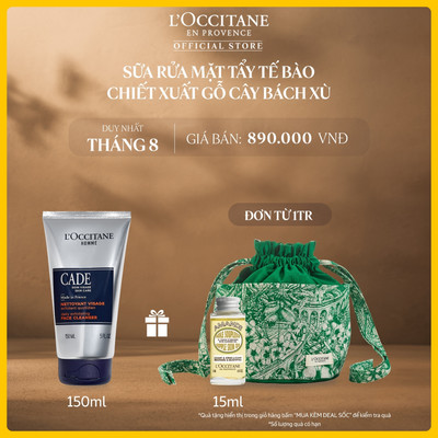 Sữa Rửa Mặt Tẩy Tế Bào Chiết Xuất Gỗ Cây Bách Xù L'Occitane Cade Face Cleanser 150ml