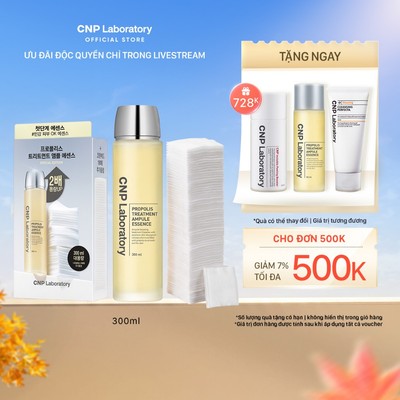 [CNP Laboratory Official x KOL] Nước thần keo ong phục hồi làn da CNP Propolis Treatment Ampule Essence 300ml