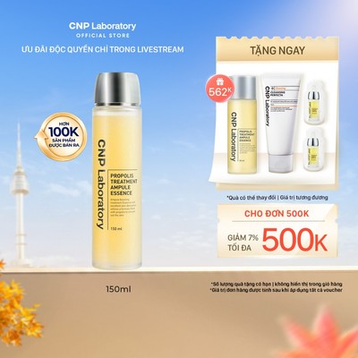 [CNP Laboratory Official x KOL] Nước thần keo ong phục hồi làn da CNP Propolis Treatment Ampule Essence 150ml (live)