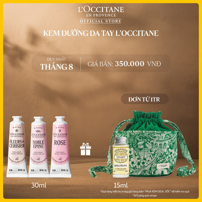 Kem Dưỡng Tay L'Occitane 30ml Giúp Nuôi Dưỡng Và Bảo Vệ Da Tay Mềm Mịn, Hương Thơm Đặc Trưng