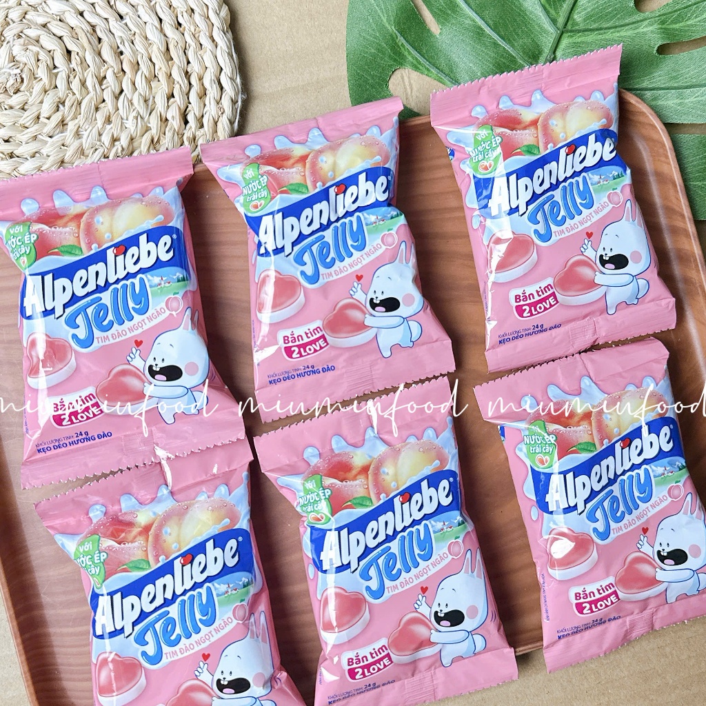5 gói 10 góikẹo dẻo alpenliebe Jelly hương đào ơi