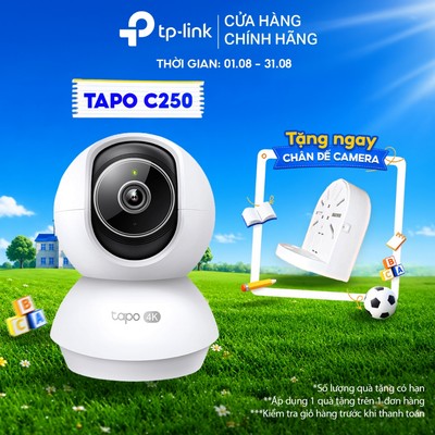[Độ Phân Giải 4K] Camera Wi-Fi Trong Nhà TP-Link Tapo C250 | Thông Báo Thông Minh, Phát Hiện AI