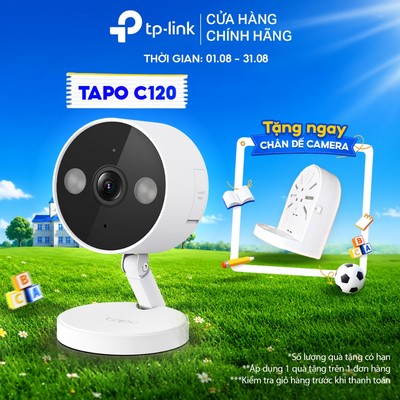 Camera Wifi TP-Link Tapo C120 Chống Nước, Đế Nam Châm, Độ Phân Giải 2K QHD