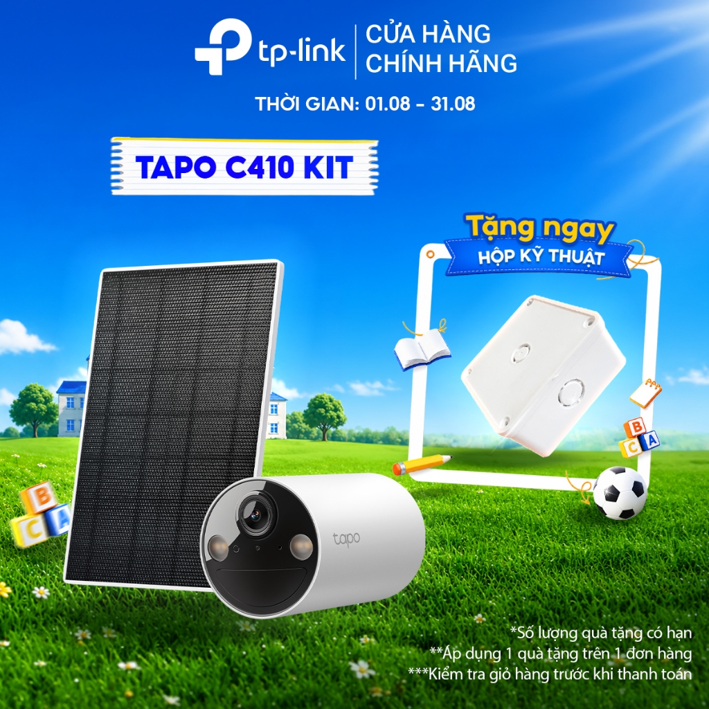 Camera WiFi Ngoài Trời TP-Link Tapo C410 / C410 KIT / C425 / Tapo C425 KIT Chống Nước 2K QHD Dùng Nă