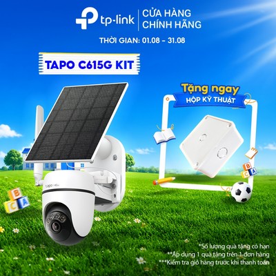 Camera An Ninh TP-Link Tapo C615G KIT 2K Kèm Pin Năng Lượng Mặt Trời, Dùng SIM, Có Màu Ban Đêm