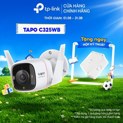 Camera Wifi Tp-Link Tapo C325WB – Độ Phân Giải 2K QHD 4MP, Camera Ngoài Trời Nhìn Đêm Có Màu