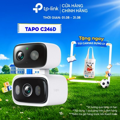 Camera An Ninh Trong Nhà/Ngoài Trời TP-Link Tapo C246D | Chất Lượng 2K Camera Quay Quét 2 Ống Kính