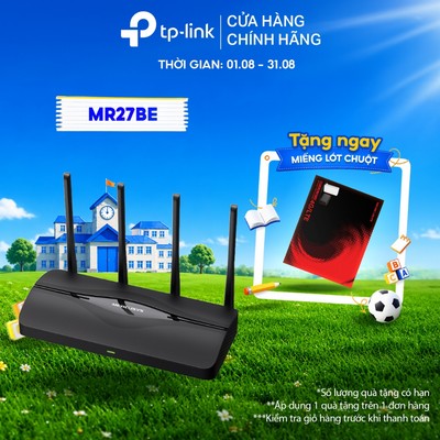 [Công Nghệ Wi-Fi 7 Mới Nhất] Tốc Độ 3600Mbps - Router Wi-Fi Mercusys MR27BE | Phạm Vi Phủ Tối Ưu | Tương Thích EasyMesh