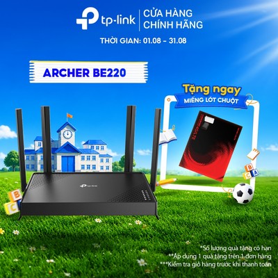 [Hỏa Tốc] Bộ Phát WiFi 7 TP-Link Archer BE220 Băng Tần Kép BE3600