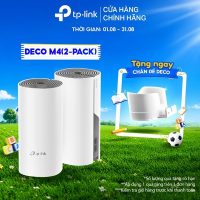 Hệ Thống Wifi Mesh TP-Link Deco M4(2-pack) Chuẩn AC 1200Mbps Dành Cho Gia Đình