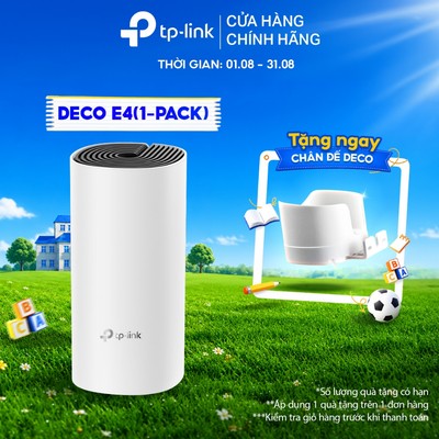 [Tốc Độ 1200Mbps - Phủ Sóng Rộng] Hệ thống Wifi Mesh TP-Link Deco E4 (1-pack) - Chính Hãng TP-Link