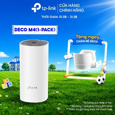Hệ Thống Wifi Mesh TP-Link Deco M4 (1-pack) Chuẩn AC 1200Mbps Dành Cho Gia đình