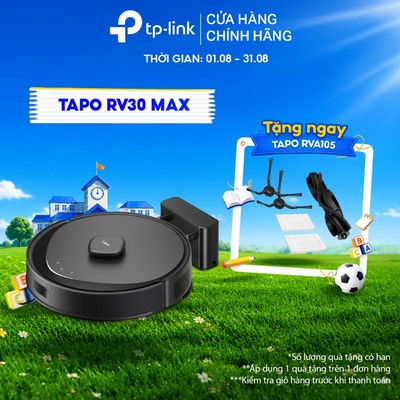 Robot Hút Bụi Và Lau Nhà TP-Link Tapo RV30 Max / RV30 Max Plus | Điều Khiển App, Cảm Biến Chống Kẹt Và Leo Thảm