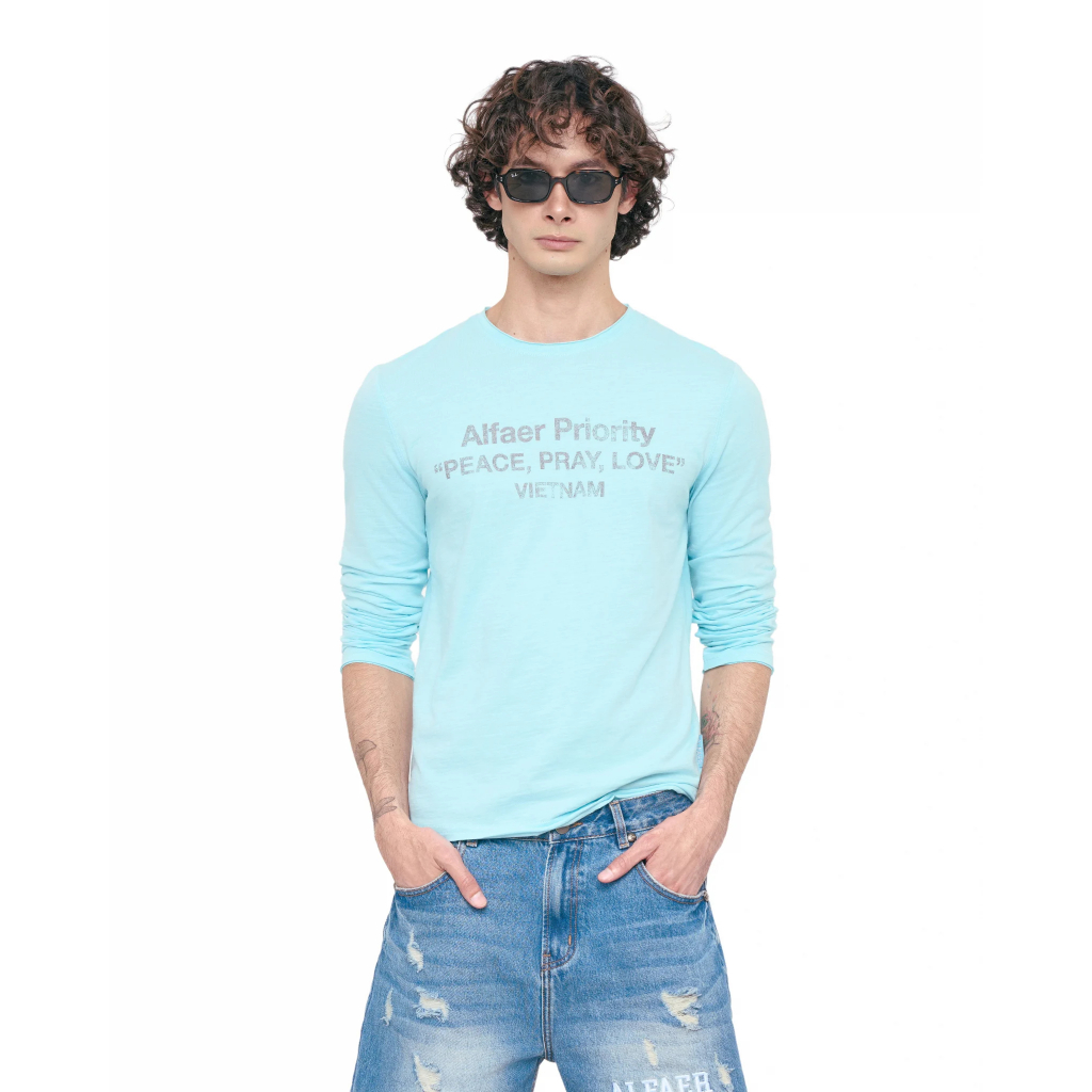 ÁO "ALFAER" SPIRIT LONGSLEEVE T-SHIRT - TIFFANY BLUE