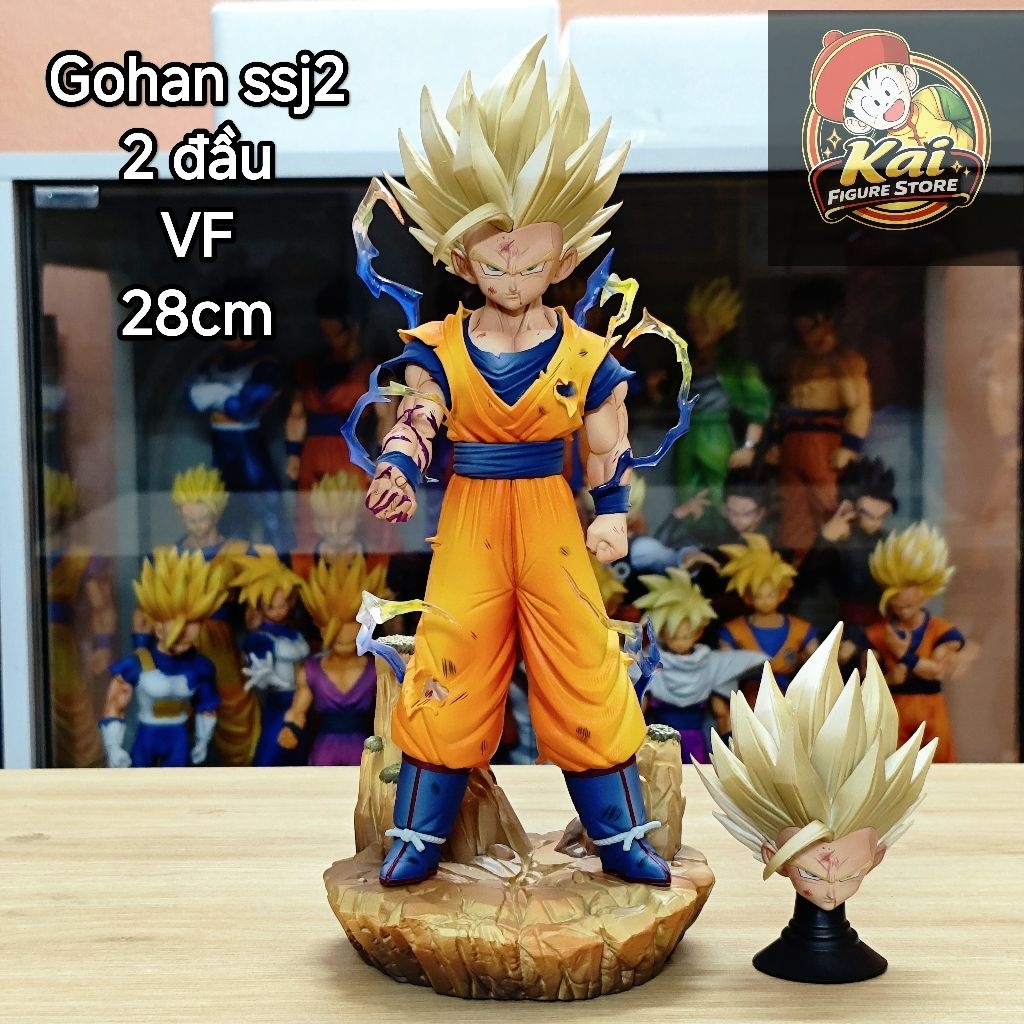 Mô hình Dragon ball - Gohan ssj2 2 đầu thay thế VF cao 28cm