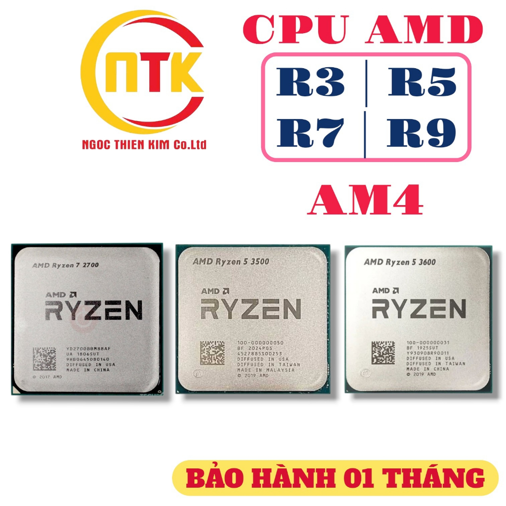 CPU AMD AM4 R5 3600, R5 3600X, R5 3500, R5 2600, R7 2700, R7 3700X, R5 5600X, R5 5600G, R7 5700X - Q