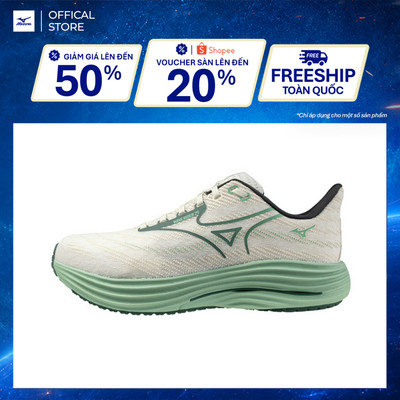 Giày Chạy Bộ Nam Mizuno Wave Rider 29 D / 2E - Trắng Xanh Lá - J1GC250309 / J1GC250409