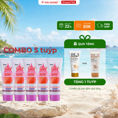 [MUA 5 TẶNG 1] MUA 5 tube Kem Gót sen dưỡng da tay chân nứt nẻ tặng 1 Dầu gội Thái Dương 7 Plus 50g