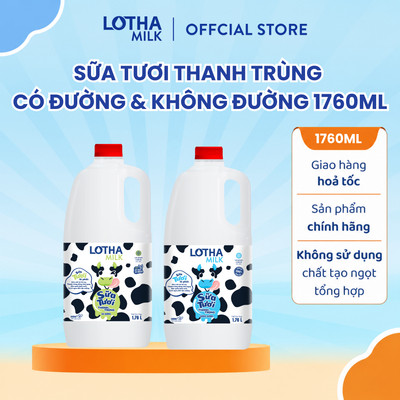 Sữa Tươi Thanh Trùng Lothamilk Chai 1760ml