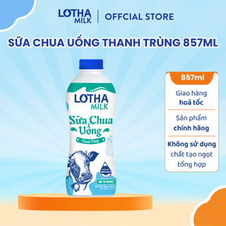 Sữa Chua Uống Thanh Trùng Lothamilk Có Đường Chai 857ml