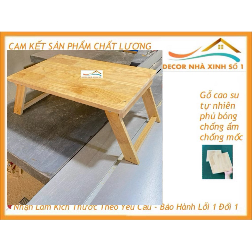 Bàn bệt gấp gọn CAO CẤP GỖ CAO SU TỰ NHIÊN NHẬP KHẨU