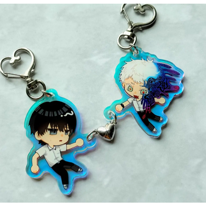 Hikaru and Yoshiki Summer Died Inspired Holographic Keychain Charms, TSHD Charms, Hikaru