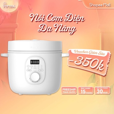 [TẶNG MÁY XAY THỊT]-Nồi Cơm Điện 10in1 VIFIBA, Nồi Cơm 3L Chức Năng Hẹn Giờ, Nồi hầm hấp, Bảo hành 15 Tháng