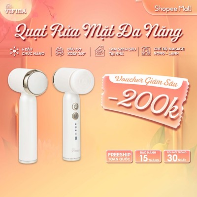 Quạt rửa mặt Massage 6in1 Misoo VIFIBA Máy rửa mặt Xoay 360 Nâng Cơ Nóng Lạnh Làm Sạch, IPX6