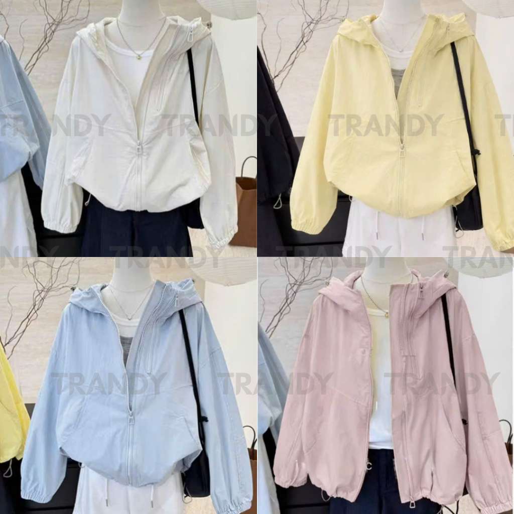 Áo Khoác Dù Lụa Nữ Cản Gió Trượt Nước 2 Lớp Cao Cấp - Áo Gió Nữ Tone Màu Pastel Chống Nắng Thời Trang