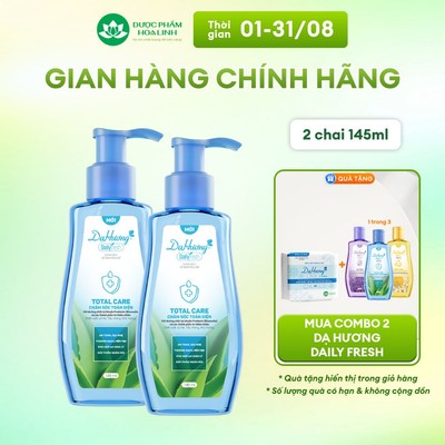 Combo 2 chai dung dịch vệ sinh Dạ Hương Daily Fresh Total Care 145ml - Giúp CHĂM SÓC TOÀN DIỆN