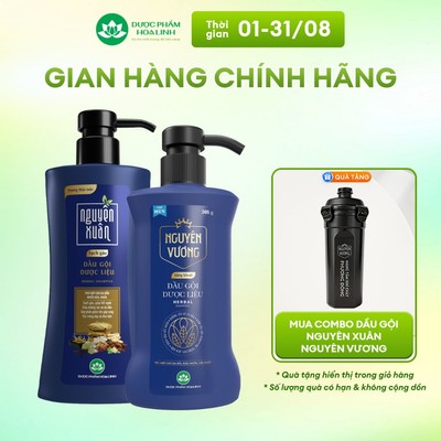 Combo Dầu gội cho tóc gàu ngứa  – Nguyên Xuân Sạch gàu & Nguyên Vương Sảng khoái 400g